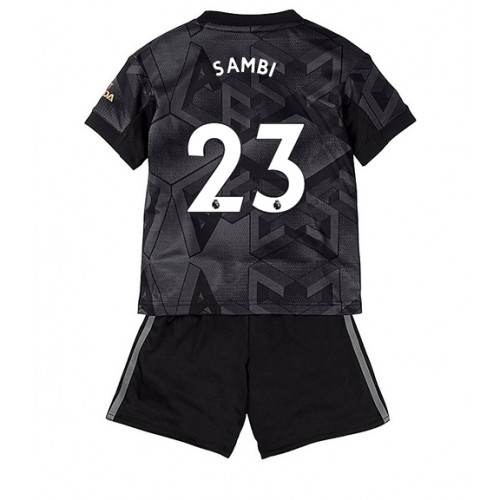 Arsenal Albert Sambi Lokonga #23 Bortedraktsett Barn 2022-23 Kortermet (+ Korte bukser) Arsenal Albert Sambi Lokonga #23 Bortedraktsett Barn 2022-23 Kortermet (+ Korte bukser)